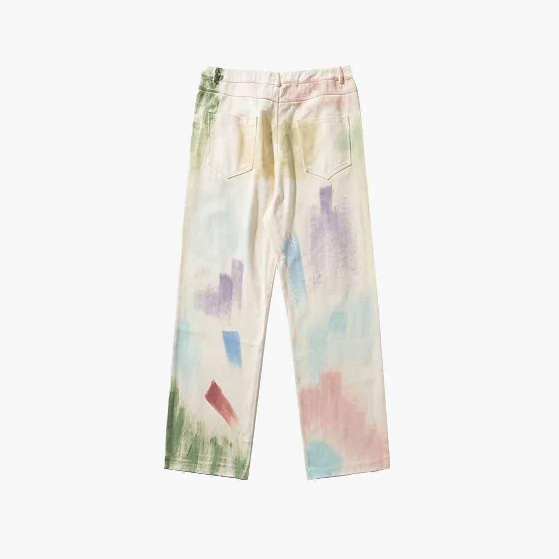 Aesthetic Hand-Painted Denim Jeans