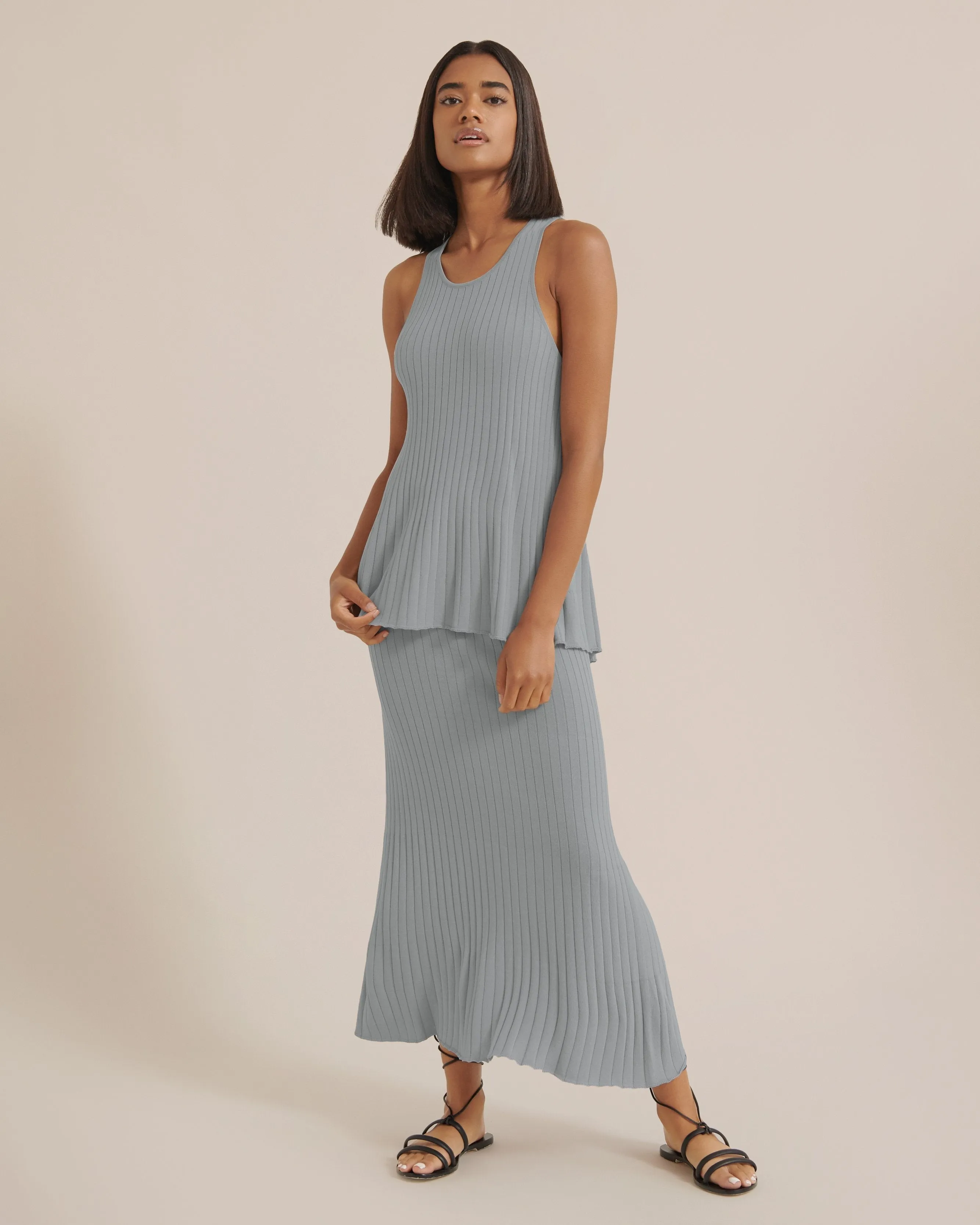 Ashley Sleeveless Ribbed Knit Tank