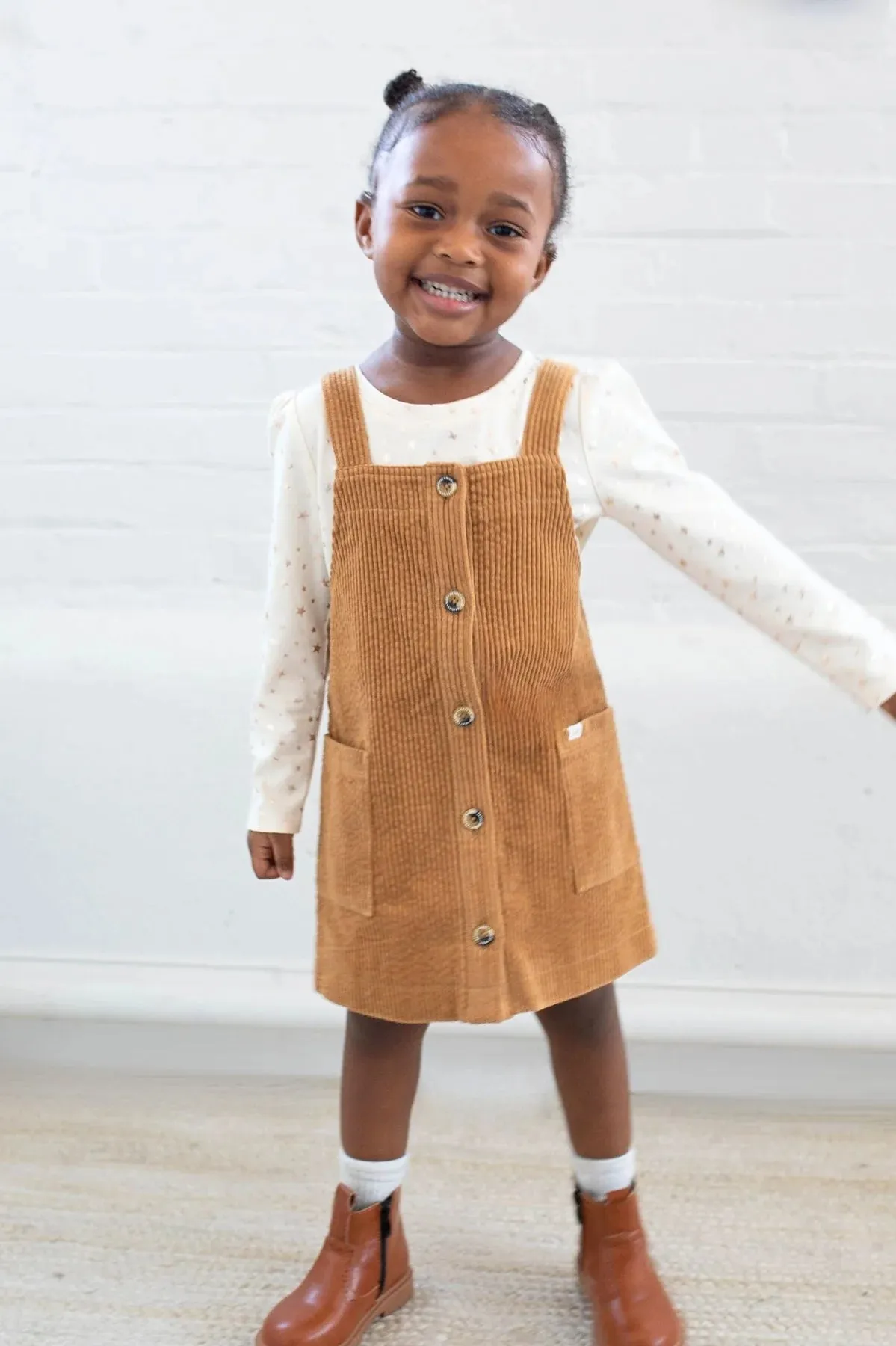 Billie Puff Sleeve Top in Eggnog Sparkle Stars