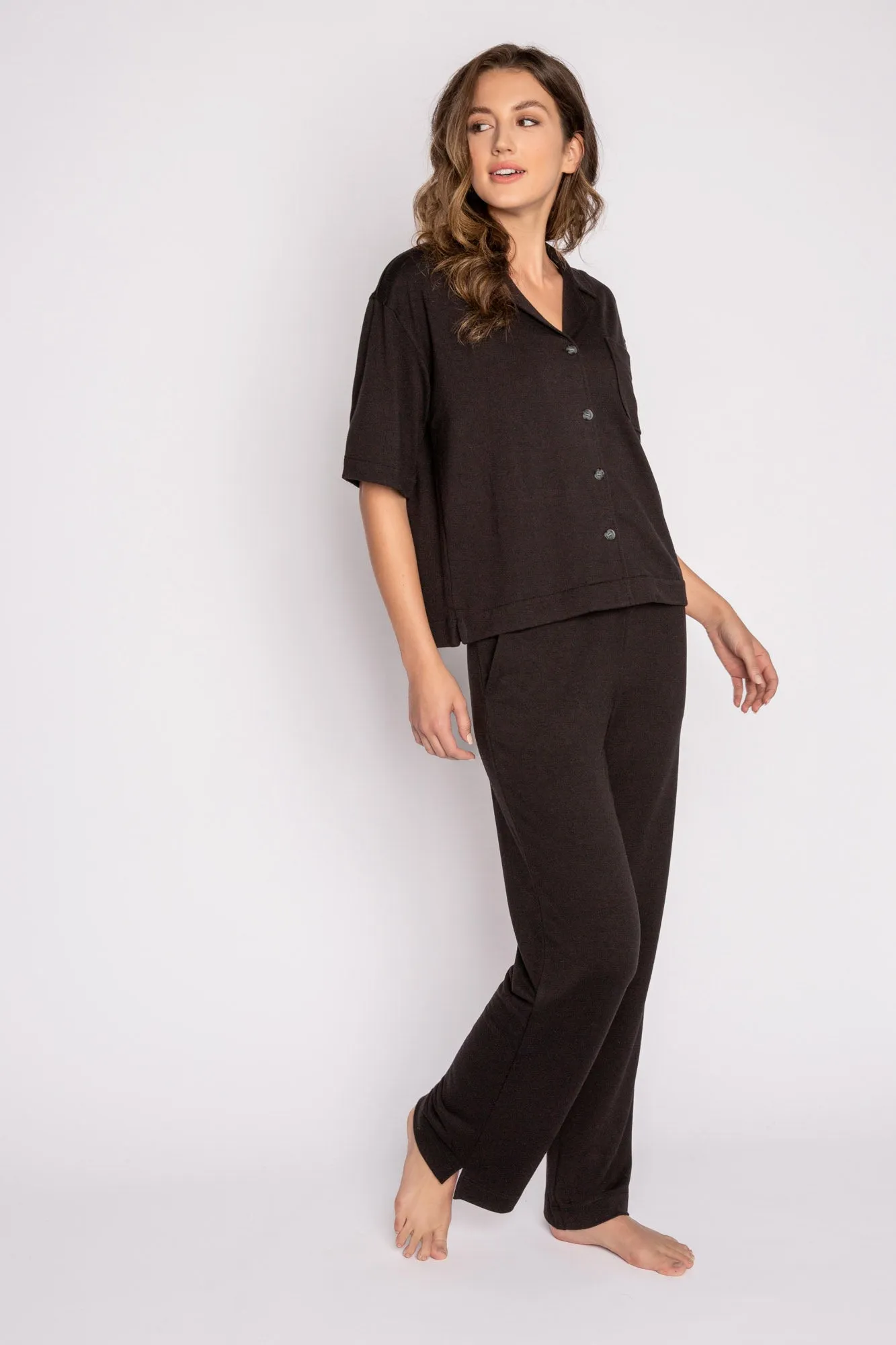 Black Essential Pajama Top