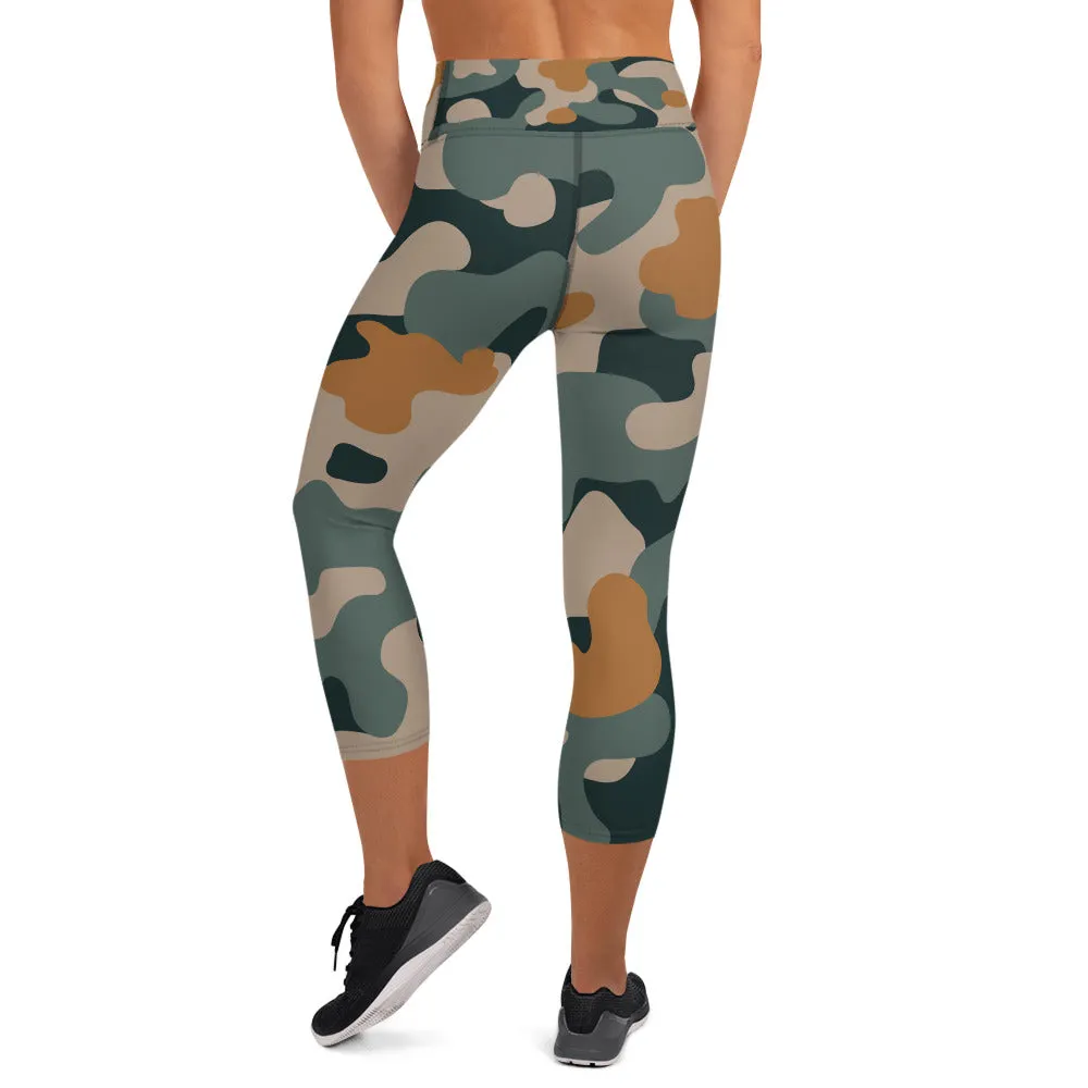 Camouflage Yoga Capri Leggings