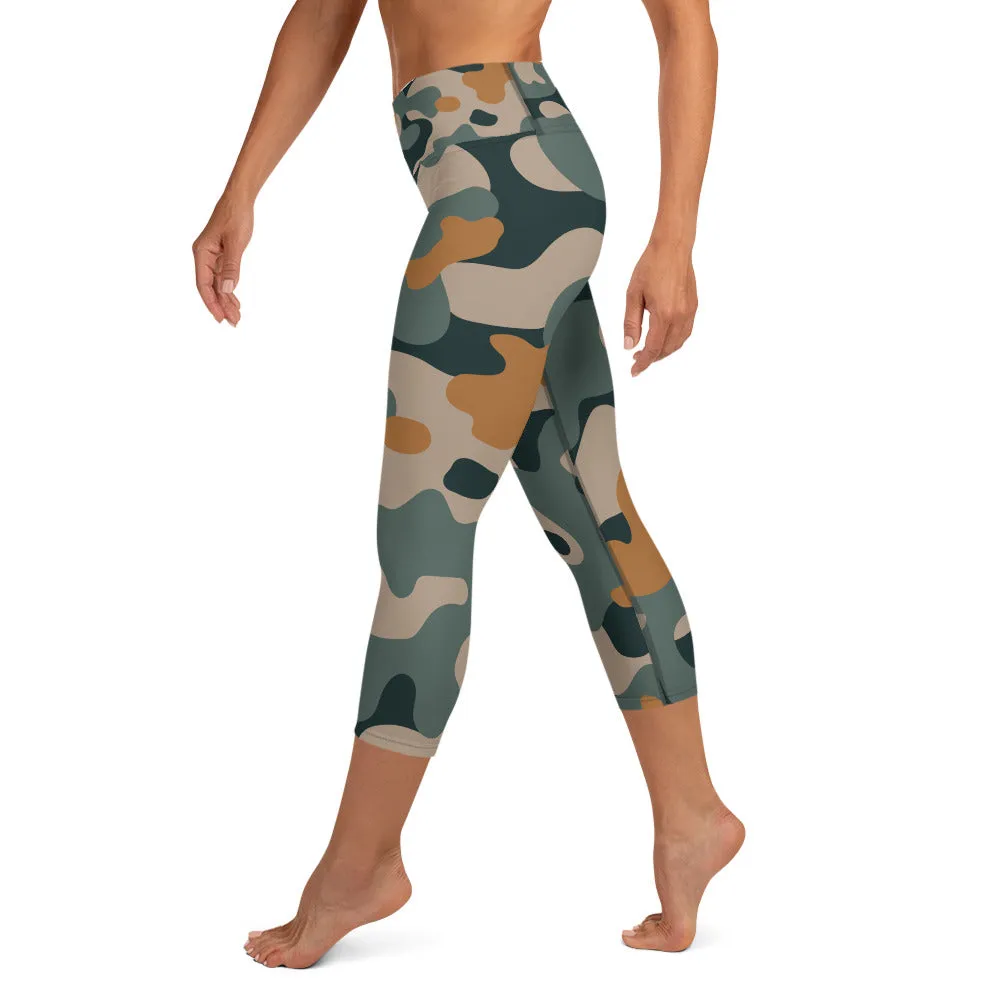 Camouflage Yoga Capri Leggings