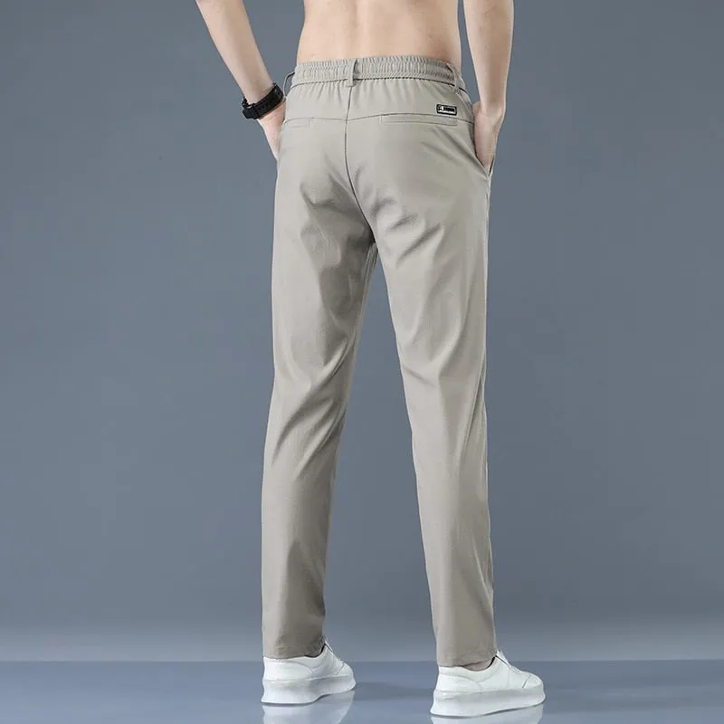 Casual Pants Thin Soft Elasticity Lace-up