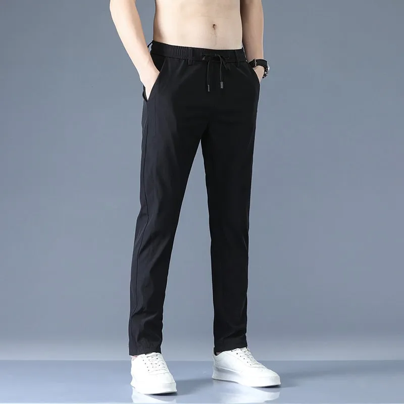 Casual Pants Thin Soft Elasticity Lace-up
