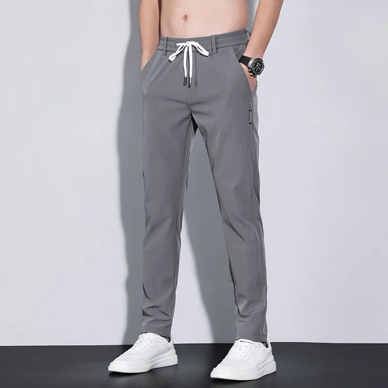 Casual Pants Thin Soft Elasticity Lace-up