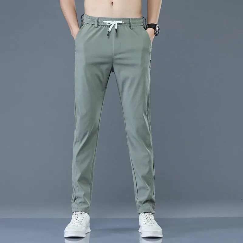 Casual Pants Thin Soft Elasticity Lace-up