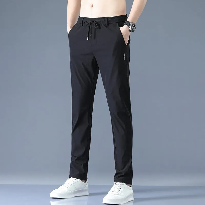 Casual Pants Thin Soft Elasticity Lace-up