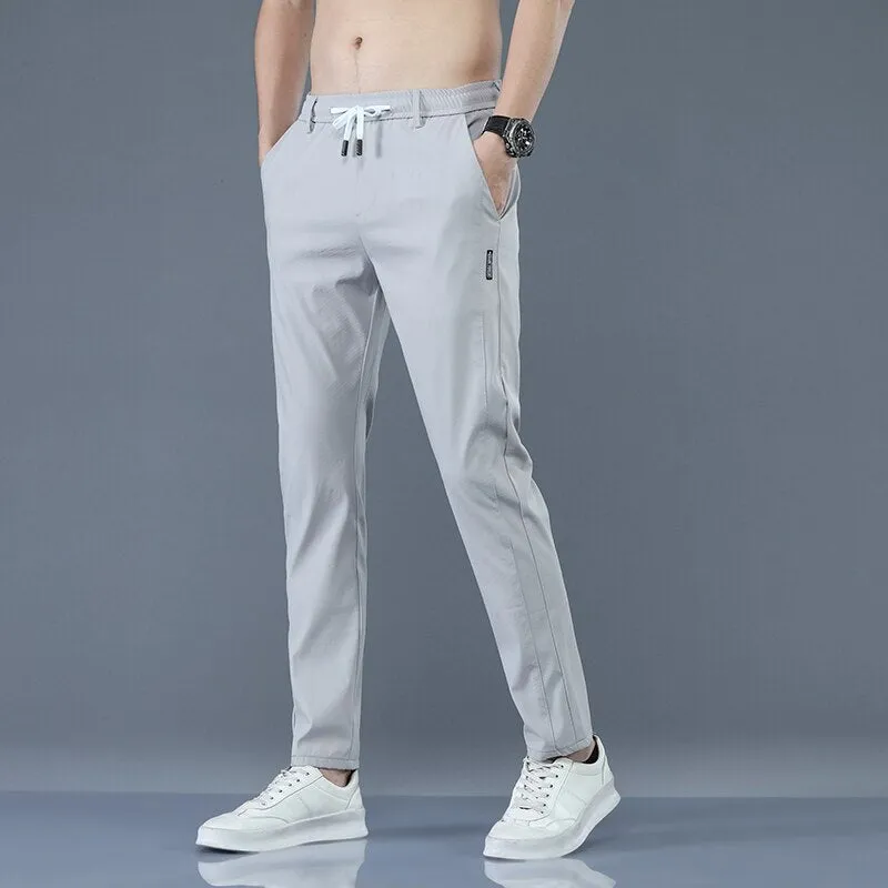 Casual Pants Thin Soft Elasticity Lace-up