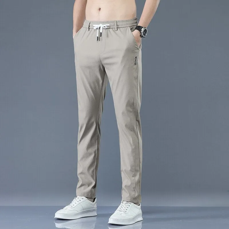 Casual Pants Thin Soft Elasticity Lace-up