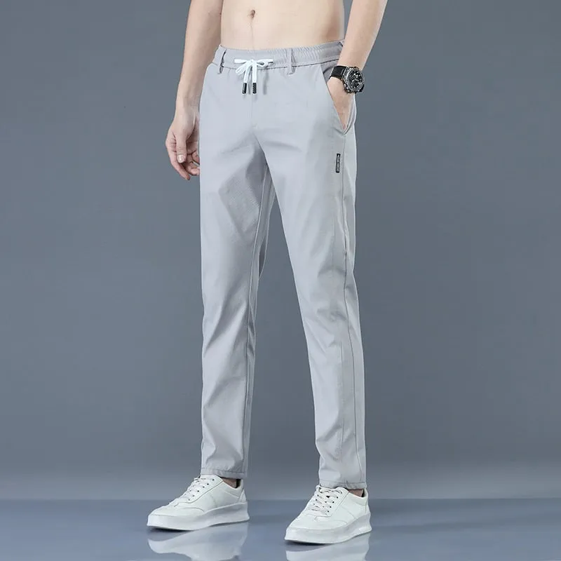 Casual Pants Thin Soft Elasticity Lace-up
