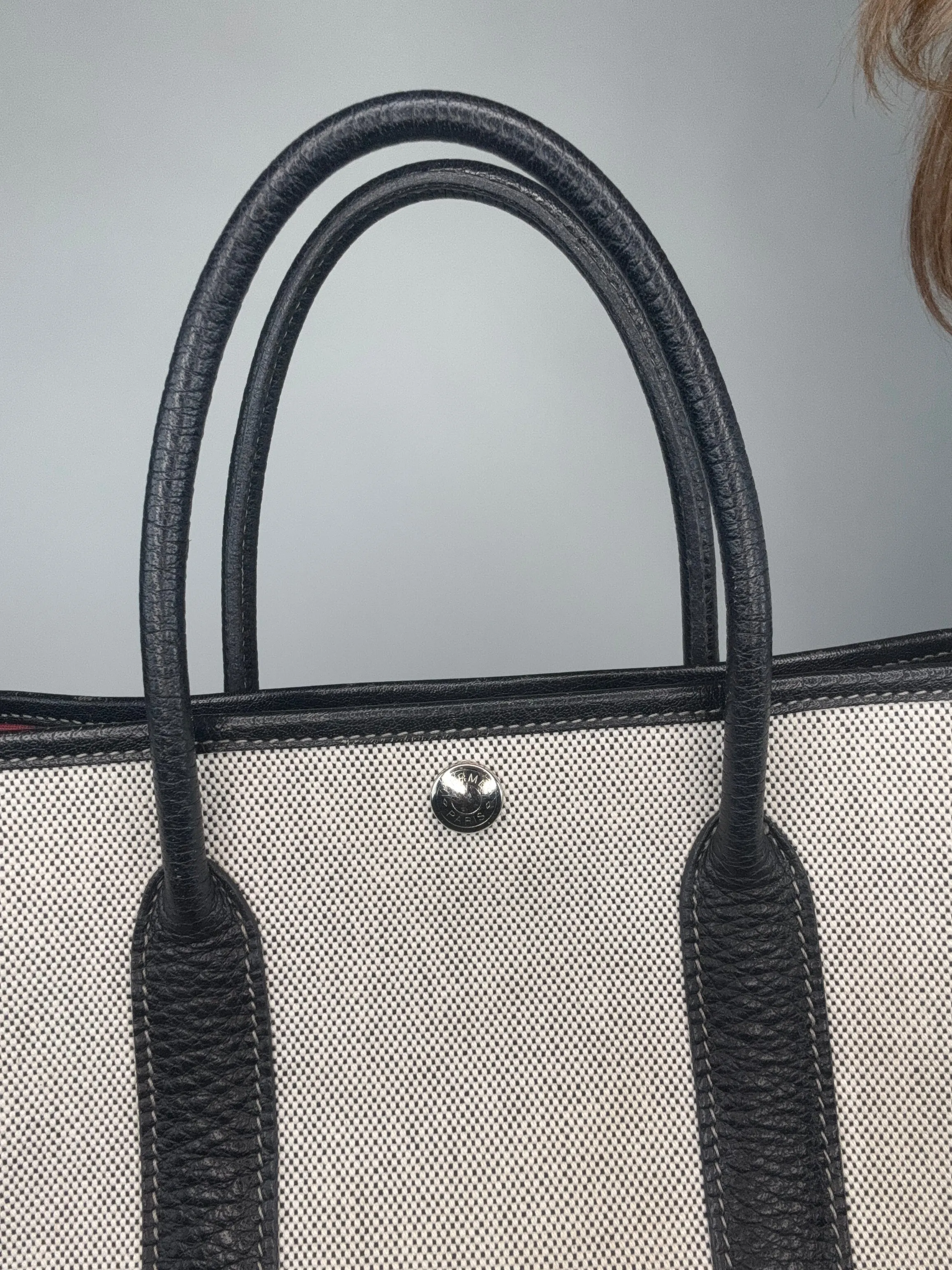 Hermes 30 TMP Garden Party Black Biege