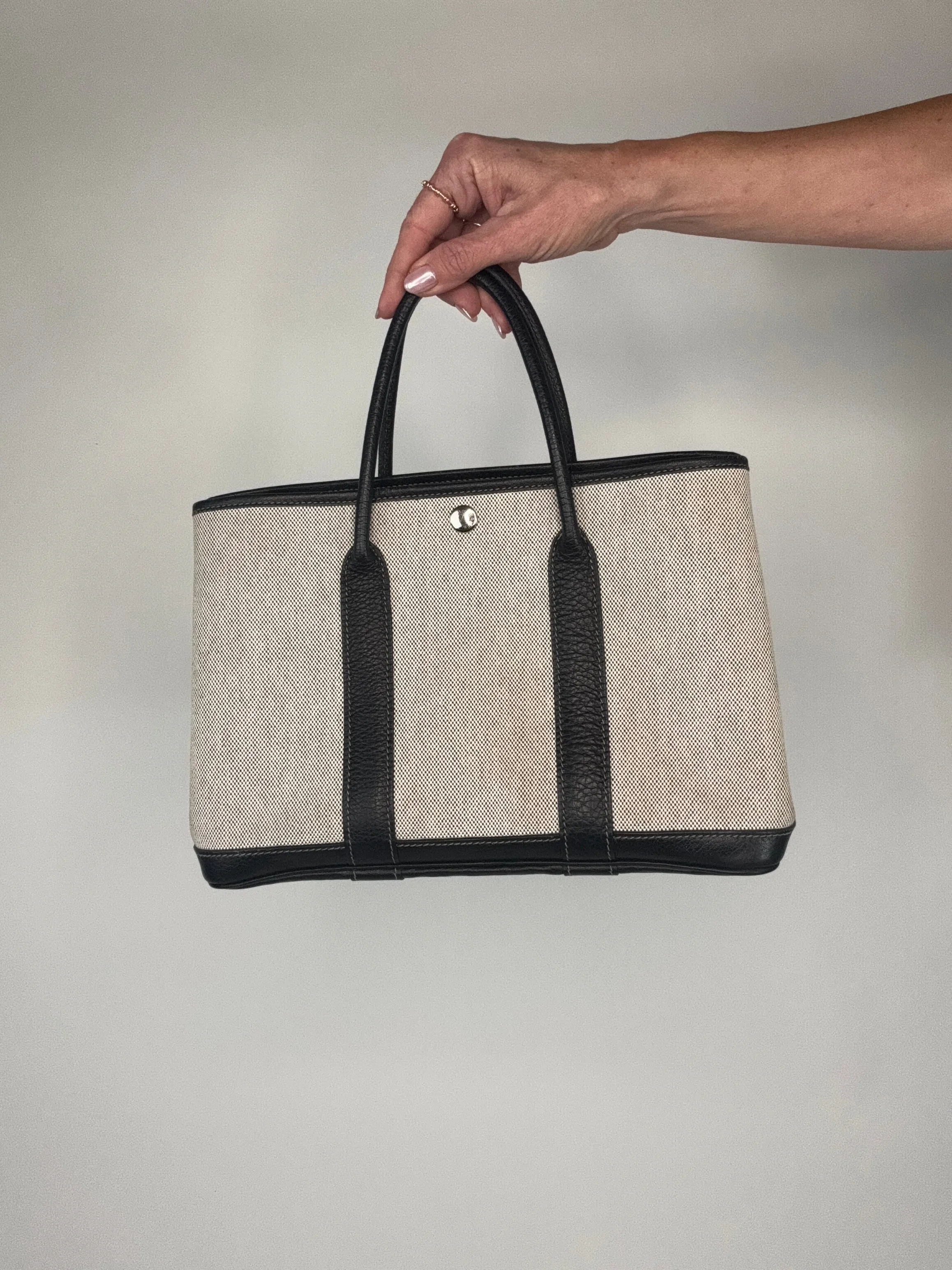 Hermes 30 TMP Garden Party Black Biege