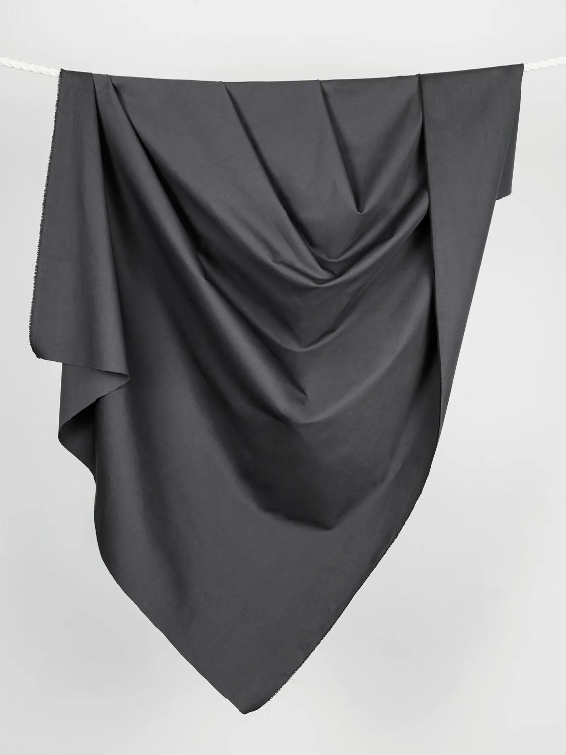 Lightweight Organic Cotton Stretch 6 oz Twill- Pebble Grey