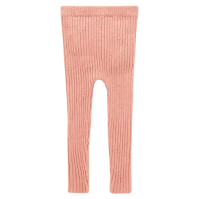 Rib Knit Leggings - Nectarine Melange