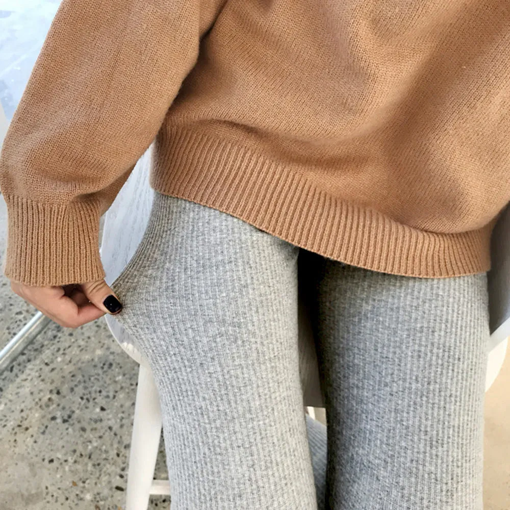 Ribbed Travel Leggings with Stretch Comfort