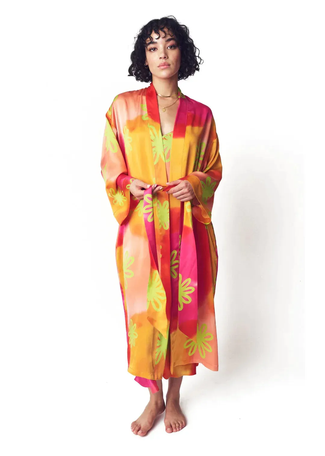 Sherbert Silk Day Robe