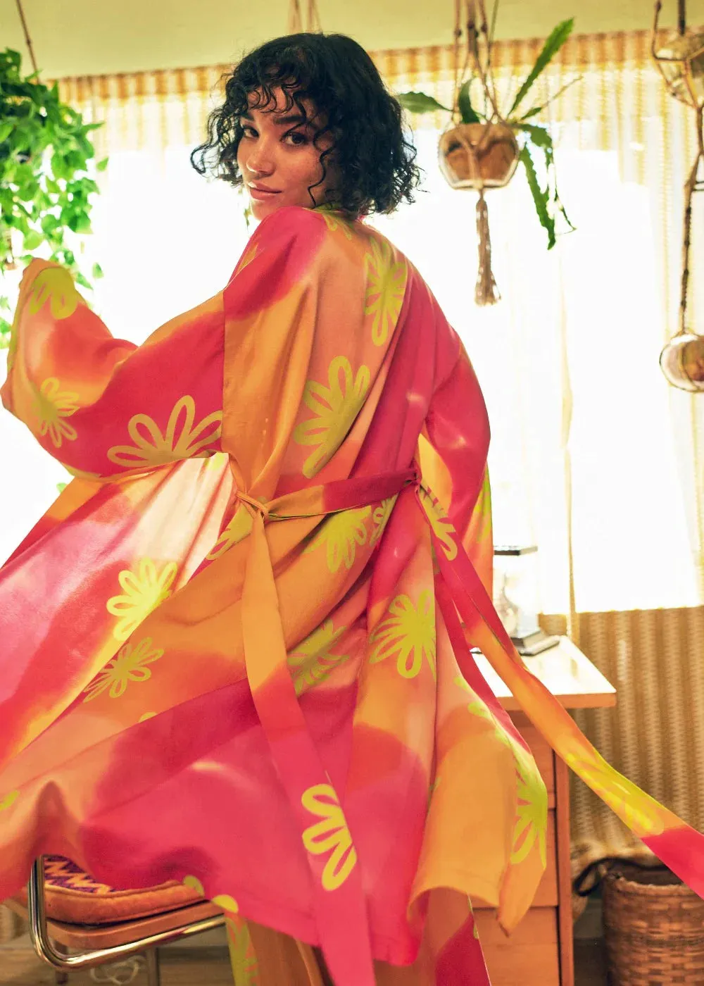 Sherbert Silk Day Robe