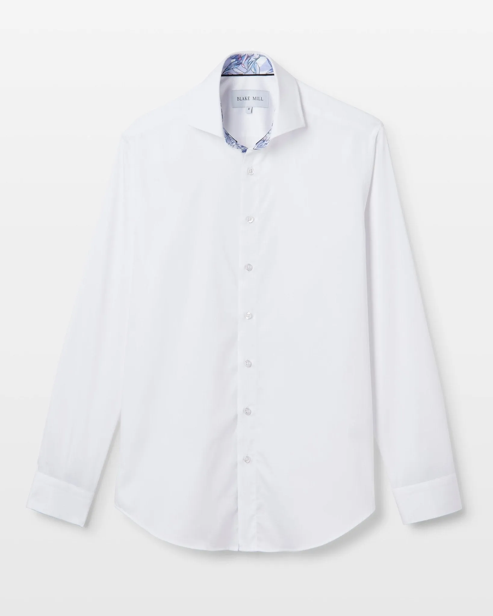 White Sateen Shirt with Muted Window Accent